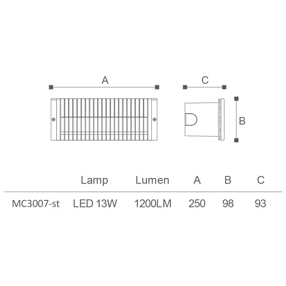 MC-3007-ST outdoor WallLight By Modern City