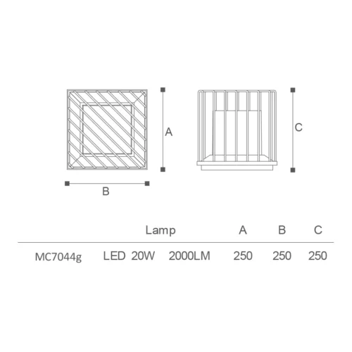 MC7044G Outdoor Lawn Light By Modern City