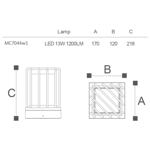 MC7044W1 Outdoor Wall Light By Modern City